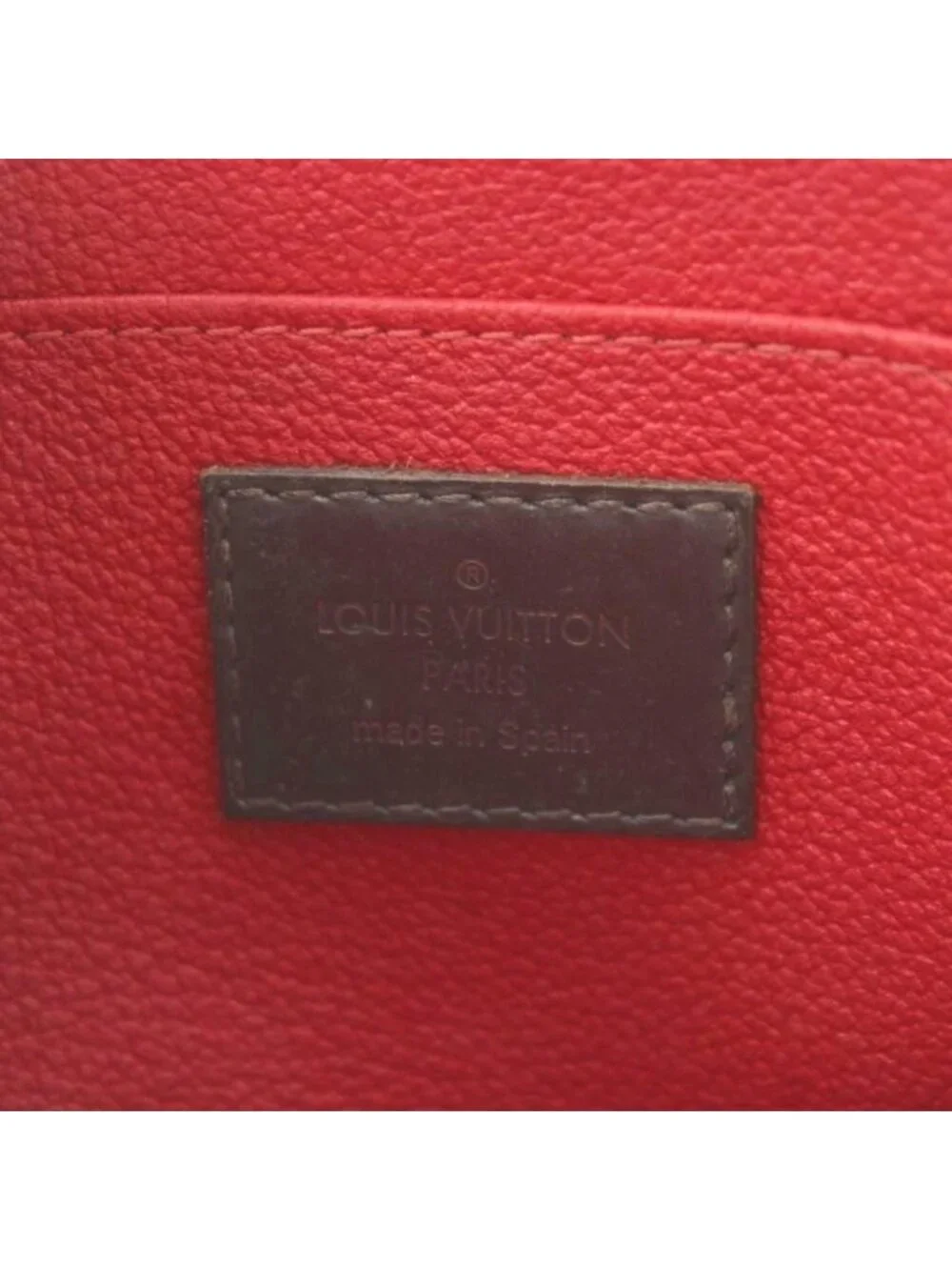Louis Vuitton Damier Pouch Leather Brown